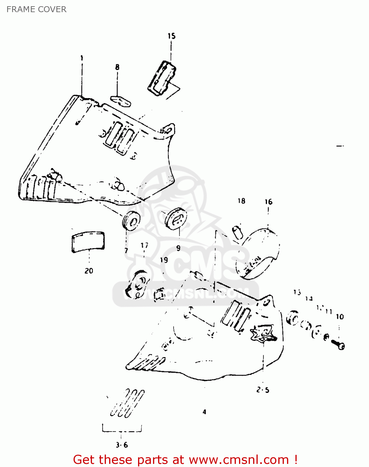 FRAME COVER GSX1000S 1982 (Z) GENERAL EXPORT (E01)