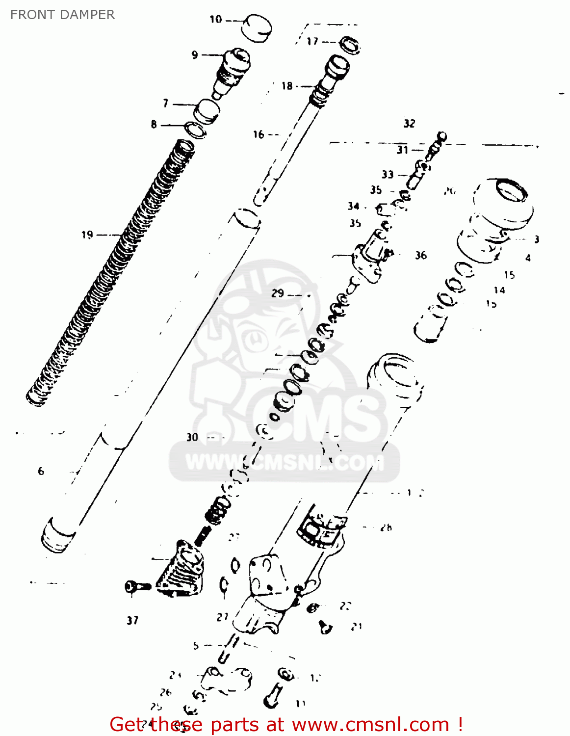 FRONT DAMPER GSX1000S 1982 (Z) GENERAL EXPORT (E01)
