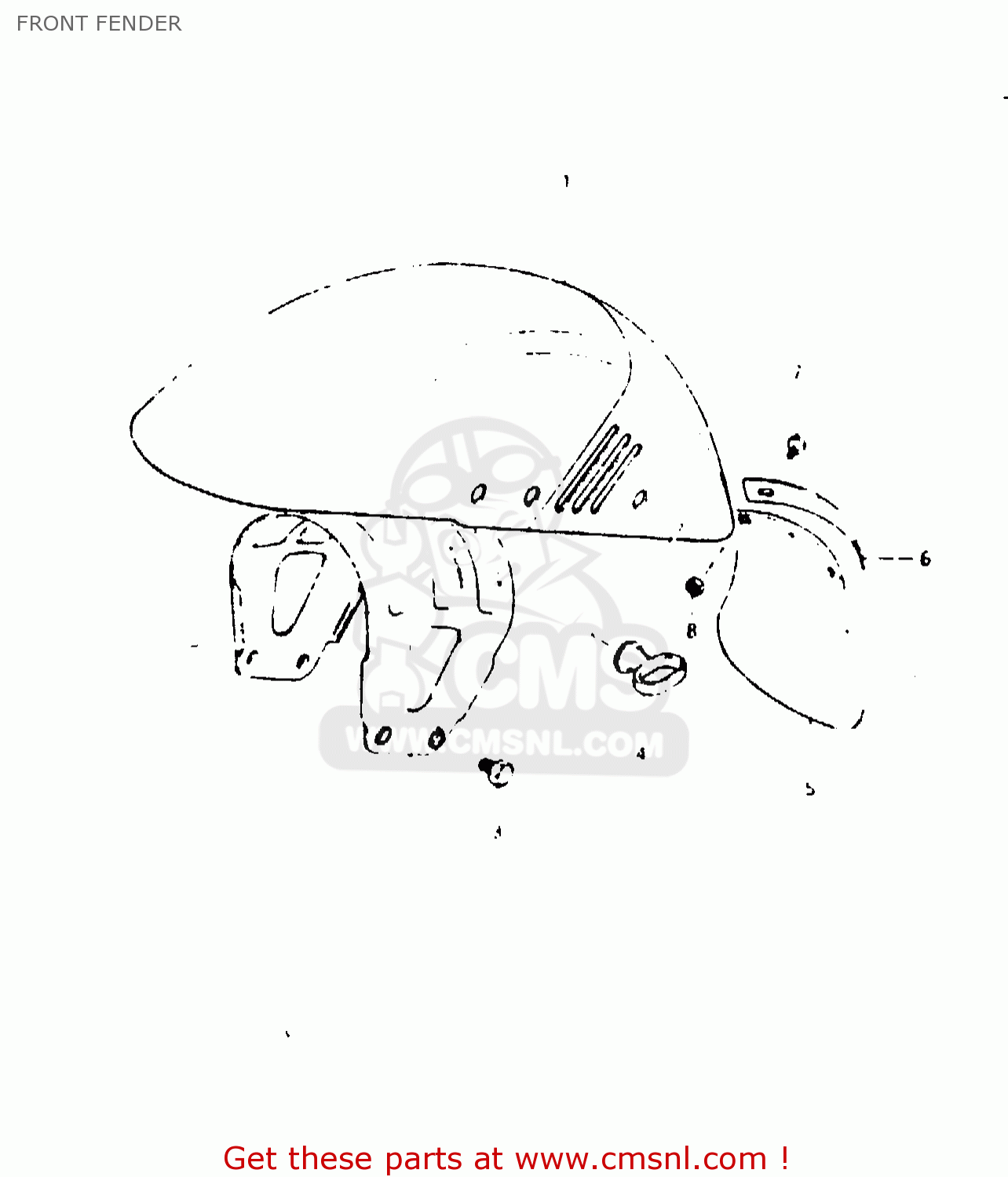 FRONT FENDER GSX1000S 1982 (Z) GENERAL EXPORT (E01)