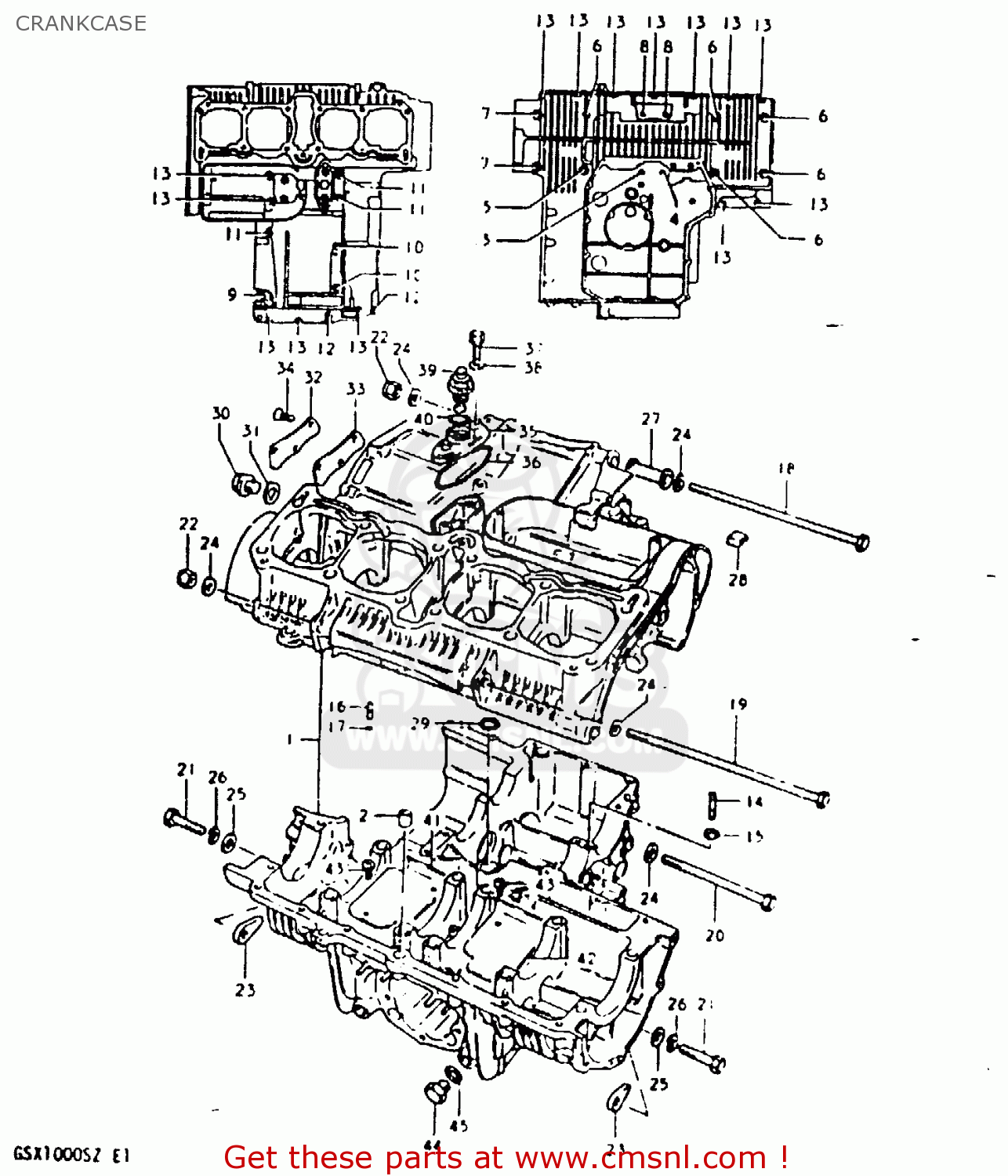 CRANKCASE GSX1000S 1982 (Z) GENERAL EXPORT (E01)