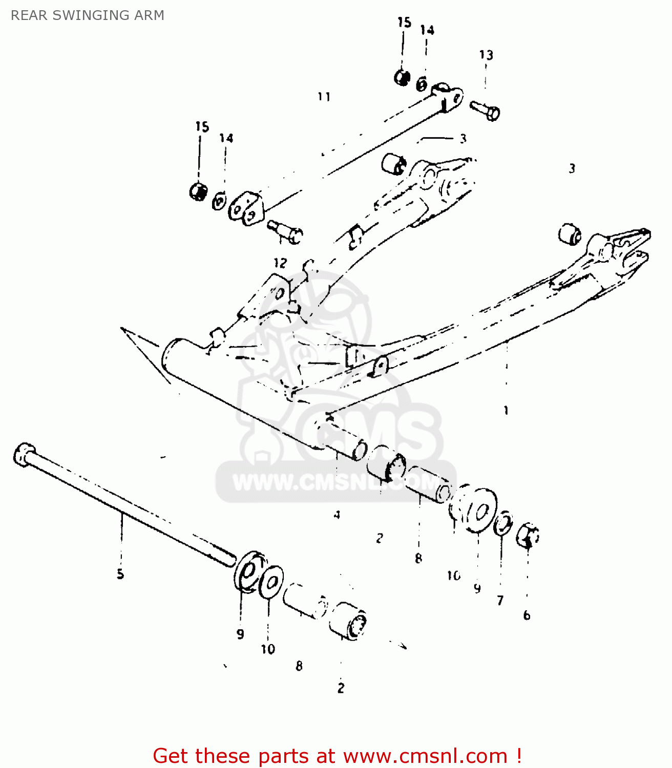 REAR SWINGING ARM GSX1000S 1982 (Z) GENERAL EXPORT (E01)