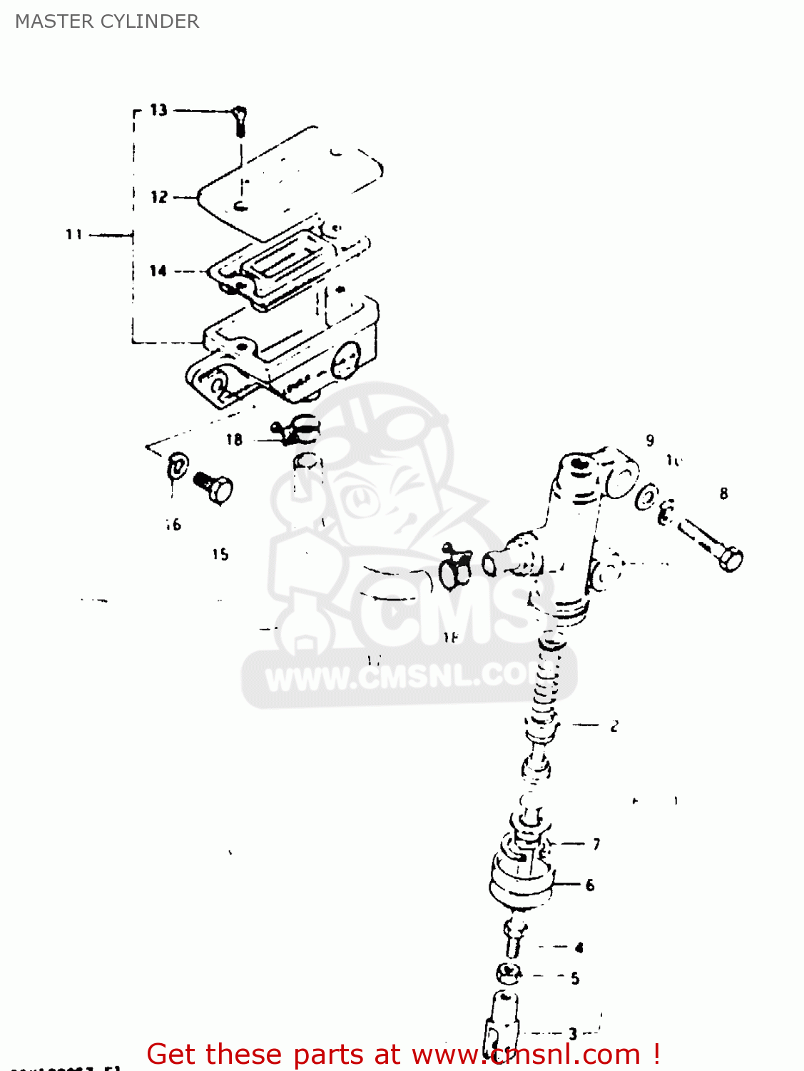 MASTER CYLINDER GSX1000S 1982 (Z) GENERAL EXPORT (E01)