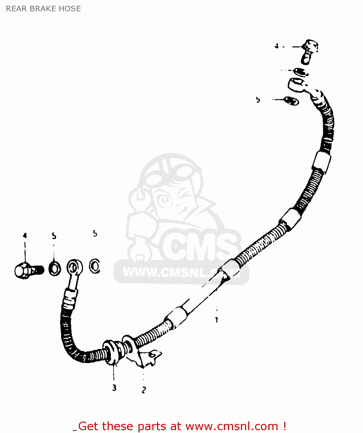 REAR BRAKE HOSE GSX1000S 1982 (Z) GENERAL EXPORT (E01)