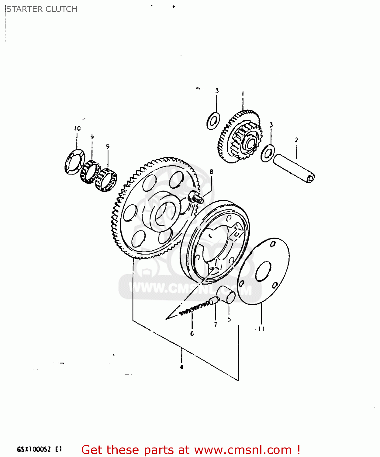 STARTER CLUTCH GSX1000S 1982 (Z) GENERAL EXPORT (E01)