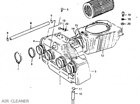 AIR CLEANER - GSX1000S 1982 (Z) GENERAL EXPORT (E01)