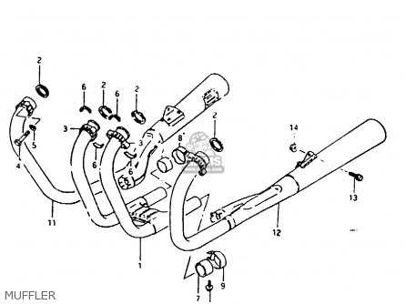 MUFFLER - GSX1000S 1982 (Z) GENERAL EXPORT (E01)
