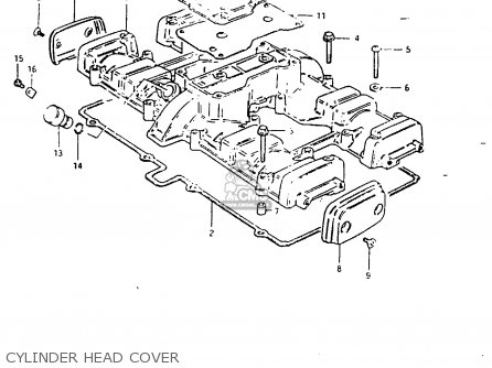 CYLINDER HEAD COVER - GSX1000S 1982 (Z) GENERAL EXPORT (E01)