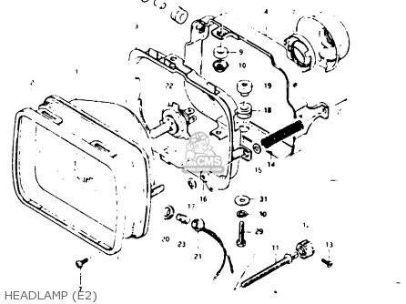 HEADLAMP (E2) - GSX1000S 1982 (Z) GENERAL EXPORT (E01)