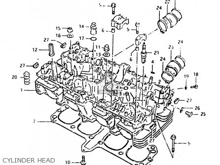 CYLINDER HEAD - GSX1000S 1982 (Z) GENERAL EXPORT (E01)