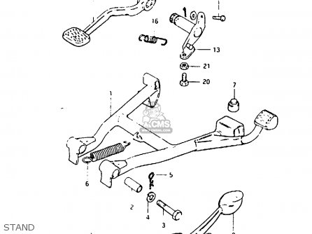 STAND - GSX1000S 1982 (Z) GENERAL EXPORT (E01)