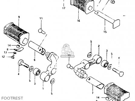 FOOTREST - GSX1000S 1982 (Z) GENERAL EXPORT (E01)