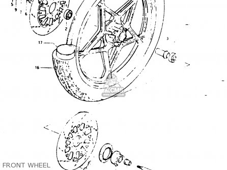 FRONT WHEEL - GSX1000S 1982 (Z) GENERAL EXPORT (E01)