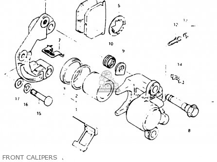 FRONT CALIPERS - GSX1000S 1982 (Z) GENERAL EXPORT (E01)