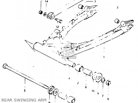 REAR SWINGING ARM - GSX1000S 1982 (Z) GENERAL EXPORT (E01)