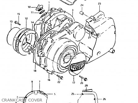 CRANKCASE COVER - GSX1000S 1982 (Z) GENERAL EXPORT (E01)