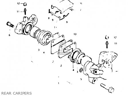 REAR CARIPERS - GSX1000S 1982 (Z) GENERAL EXPORT (E01)