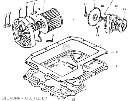 OIL PUMP - OIL FILTER - GSX1000S 1982 (Z) GENERAL EXPORT (E01)