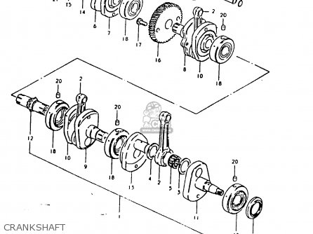 CRANKSHAFT - GSX1000S 1982 (Z) GENERAL EXPORT (E01)