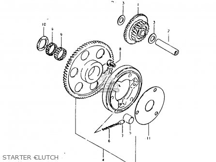 STARTER CLUTCH - GSX1000S 1982 (Z) GENERAL EXPORT (E01)