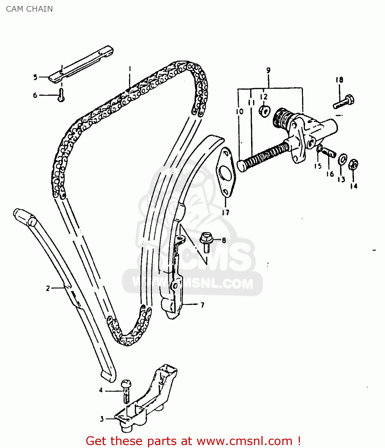 CAM CHAIN GSX1100 1980 (T) GENERAL EXPORT (E01)