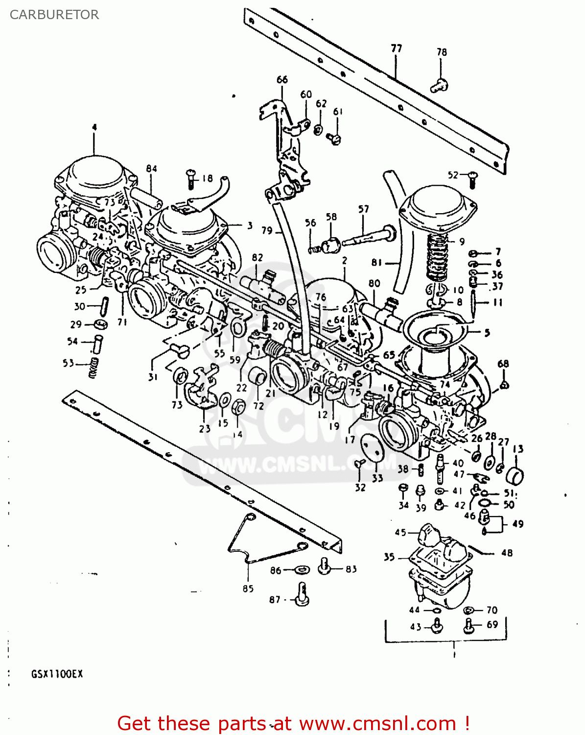 CARBURETOR GSX1100 1980 (T) GENERAL EXPORT (E01)