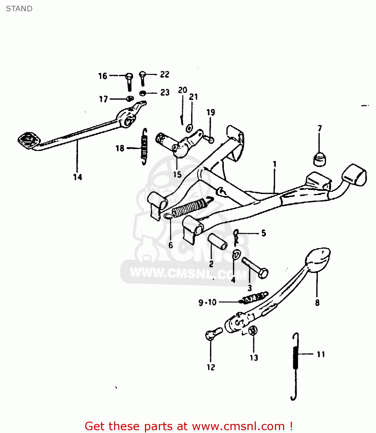 STAND GSX1100 1980 (T) GENERAL EXPORT (E01)
