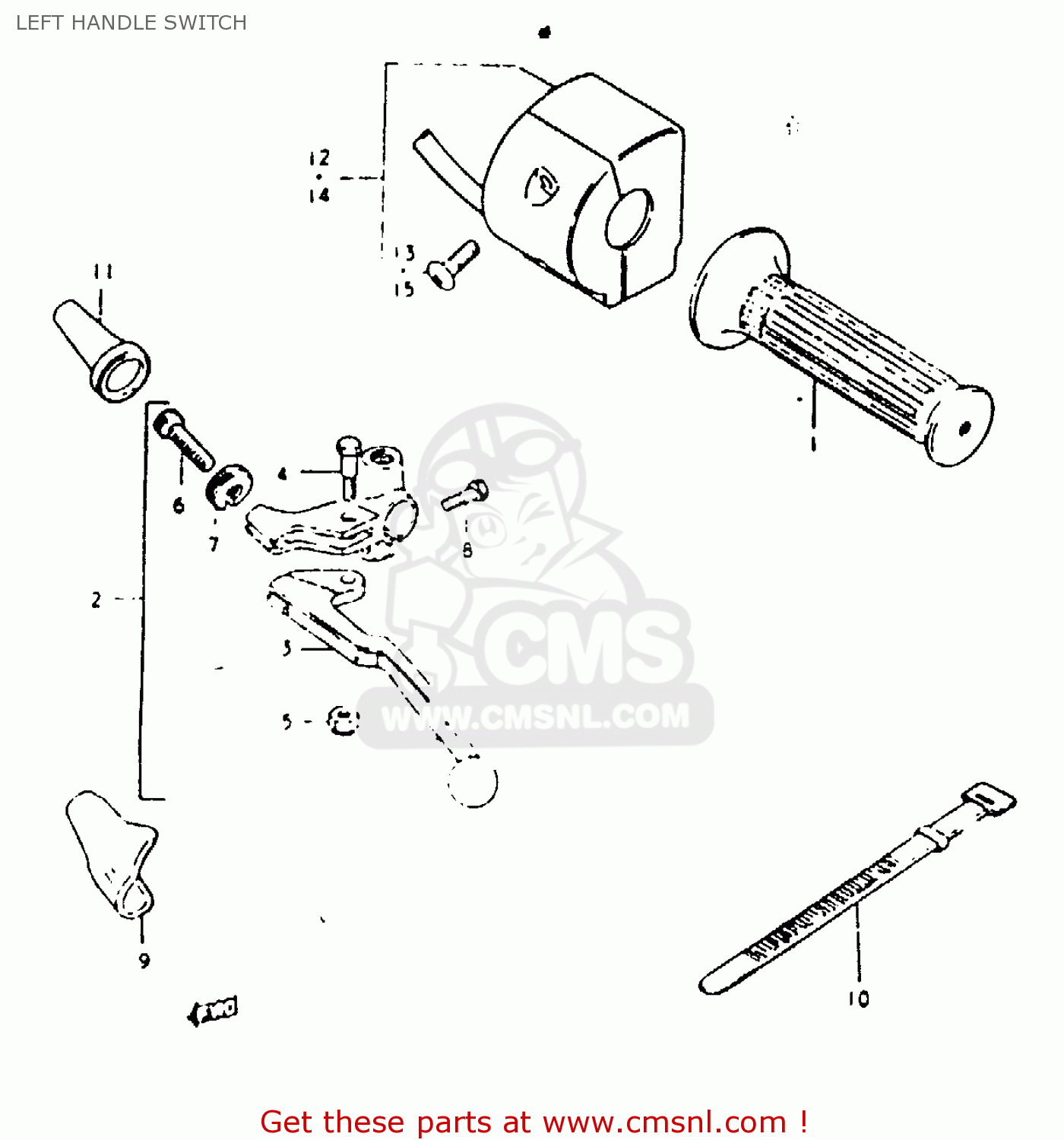 LEFT HANDLE SWITCH GSX1100 1980 (T) GENERAL EXPORT (E01)