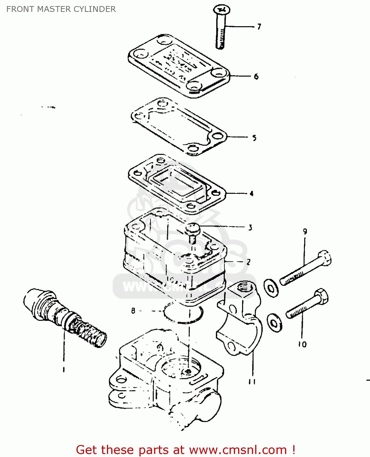 FRONT MASTER CYLINDER GSX1100 1980 (T) GENERAL EXPORT (E01)