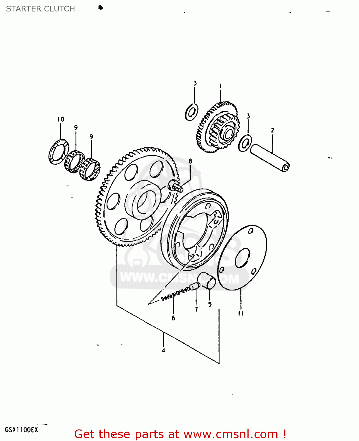 STARTER CLUTCH GSX1100 1980 (T) GENERAL EXPORT (E01)