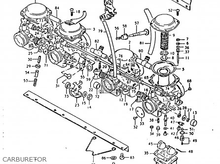 CARBURETOR - GSX1100 1980 (T) GENERAL EXPORT (E01)