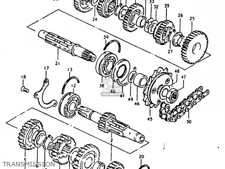 TRANSMISSION - GSX1100 1980 (T) GENERAL EXPORT (E01)
