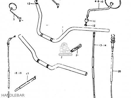 HANDLEBAR - GSX1100 1980 (T) GENERAL EXPORT (E01)