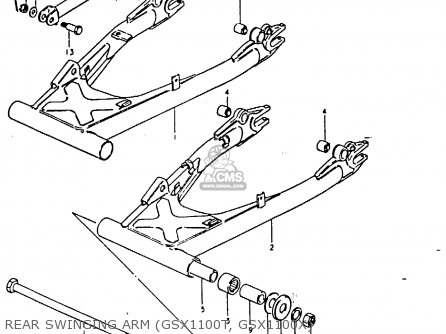 REAR SWINGING ARM (GSX1100T, GSX1100X) - GSX1100 1980 (T) GENERAL EXPORT (E01)