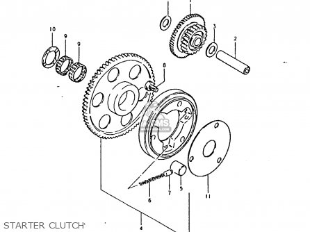 STARTER CLUTCH - GSX1100 1980 (T) GENERAL EXPORT (E01)
