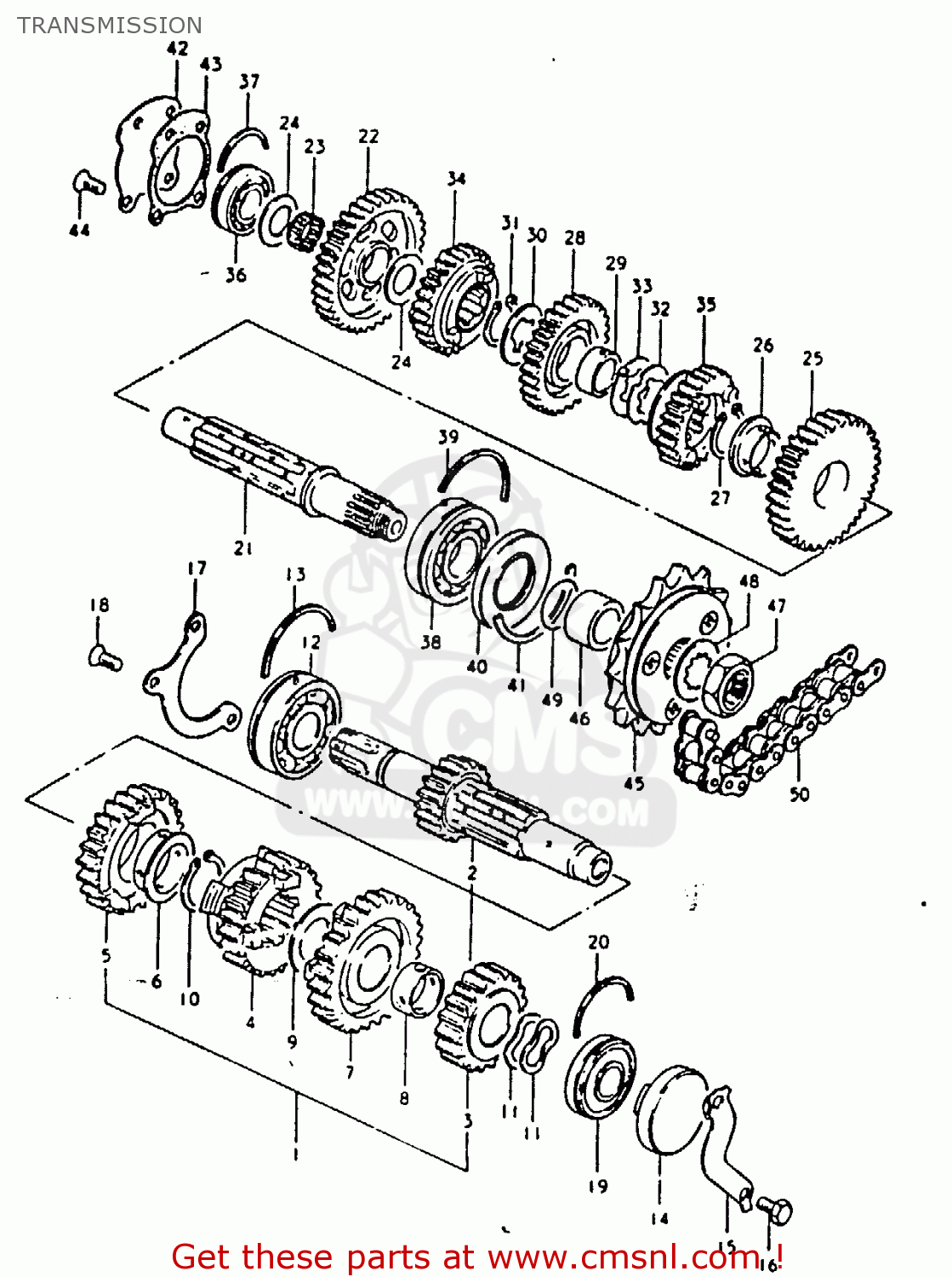 TRANSMISSION GSX1100 1981 (X) GENERAL EXPORT (E01)