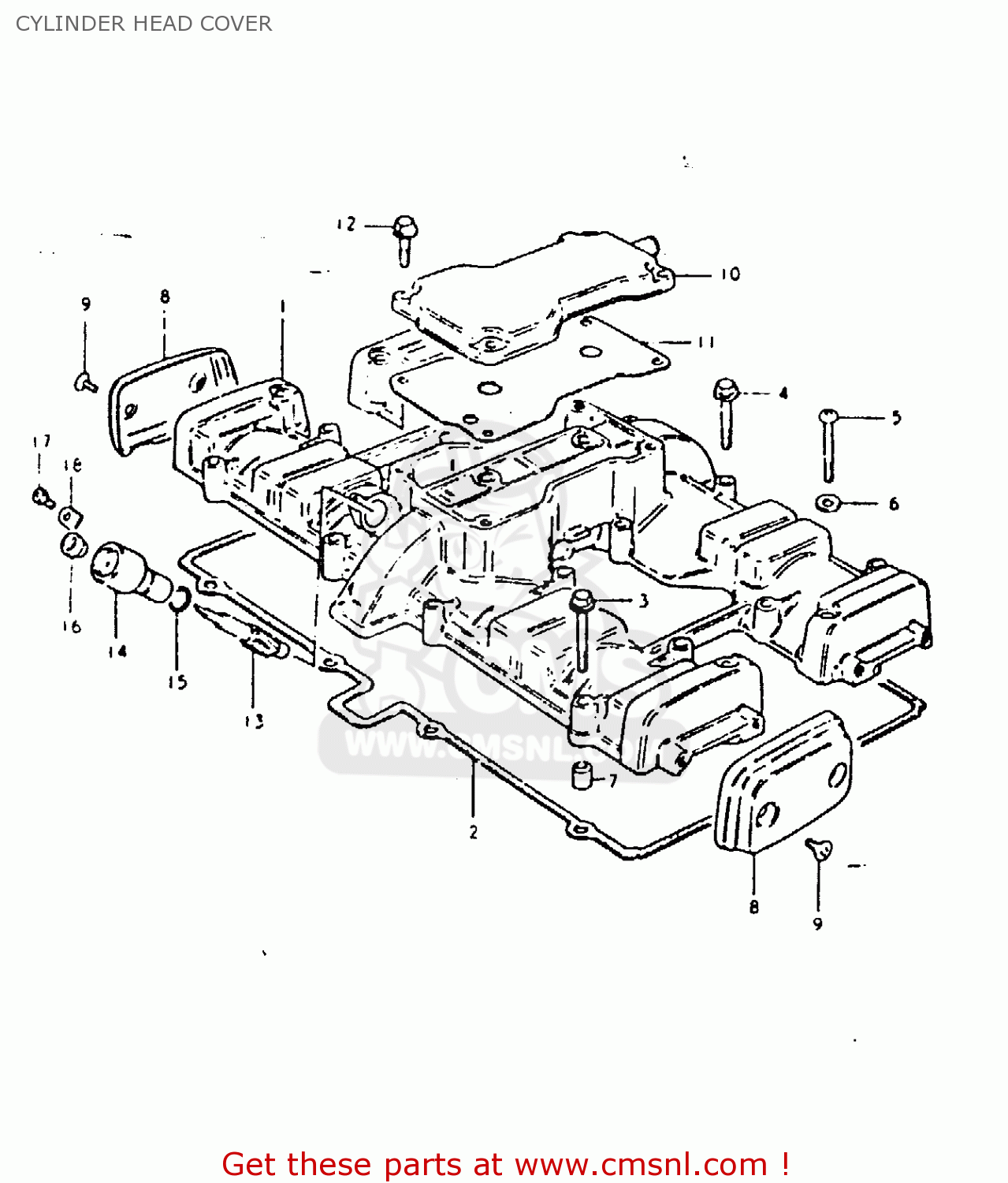 CYLINDER HEAD COVER GSX1100 1981 (X) GENERAL EXPORT (E01)