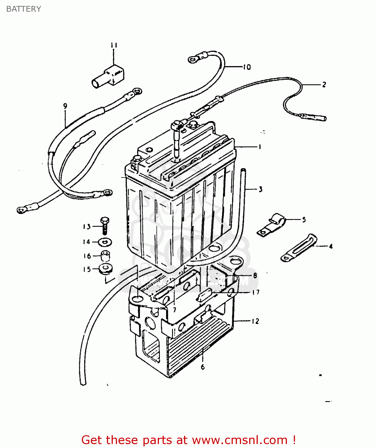 BATTERY GSX1100 1981 (X) GENERAL EXPORT (E01)