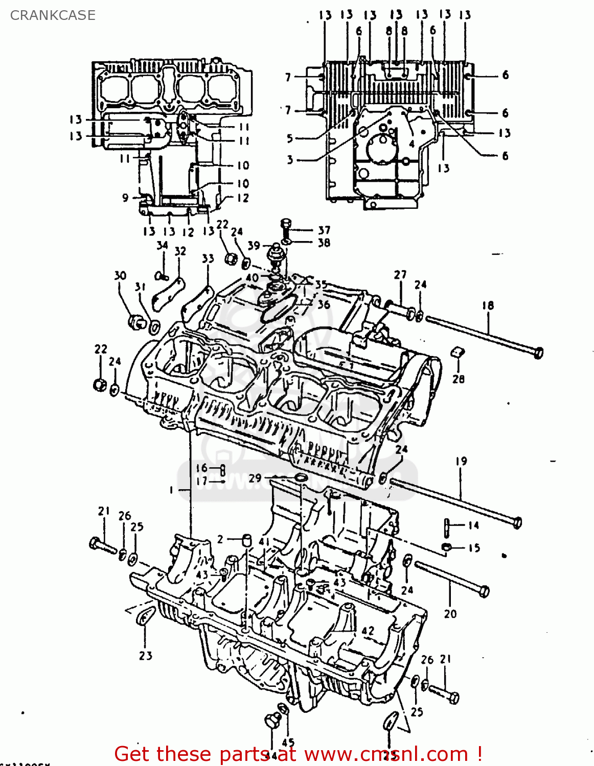CRANKCASE GSX1100 1981 (X) GENERAL EXPORT (E01)