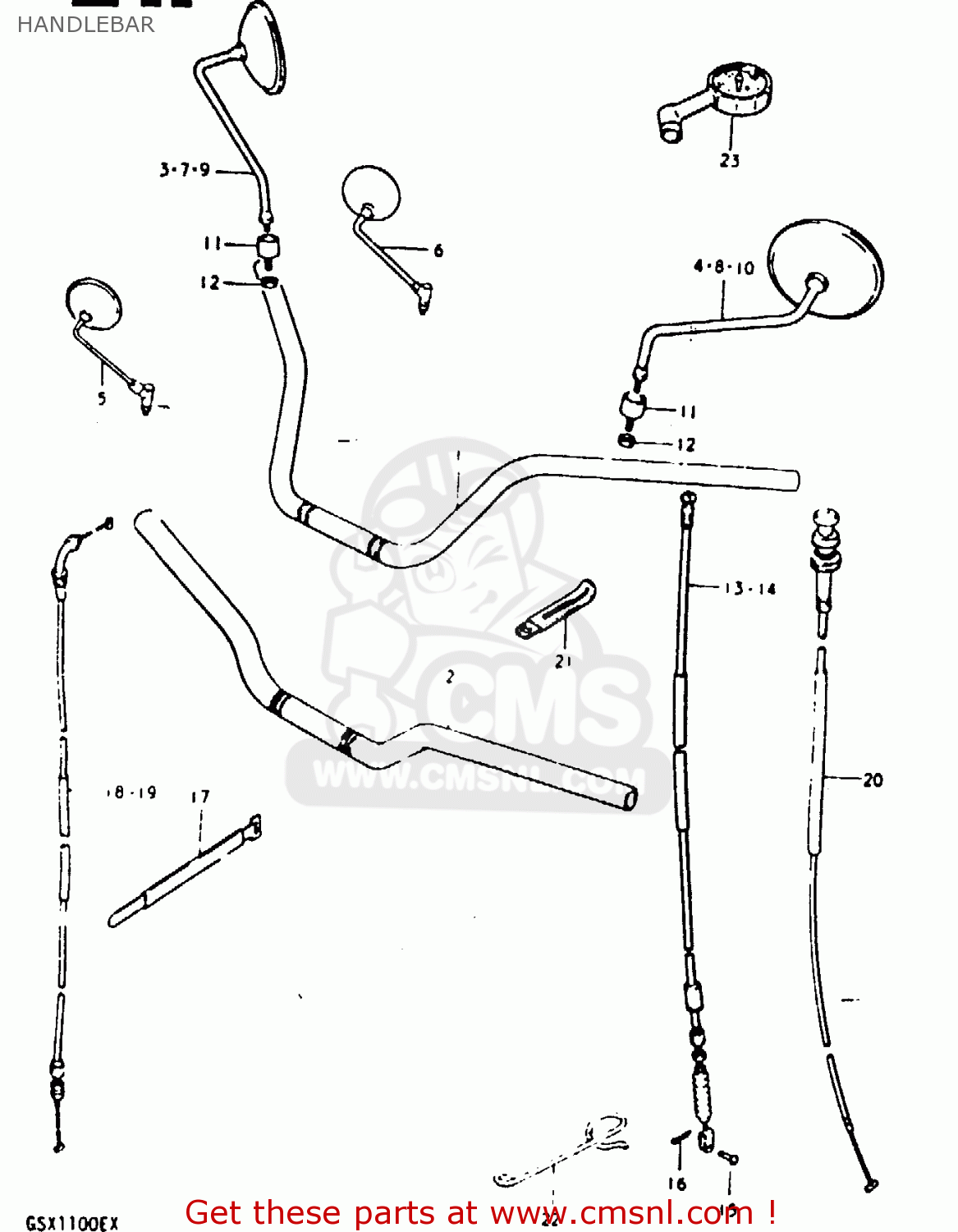 HANDLEBAR GSX1100 1981 (X) GENERAL EXPORT (E01)