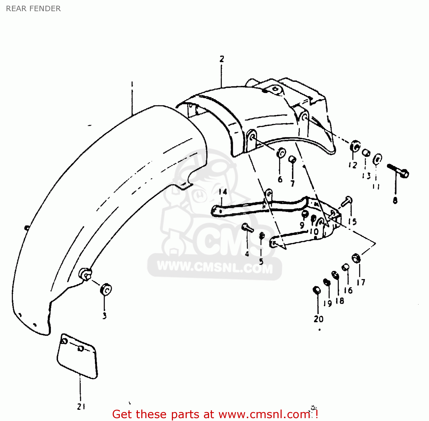 REAR FENDER GSX1100 1981 (X) GENERAL EXPORT (E01)