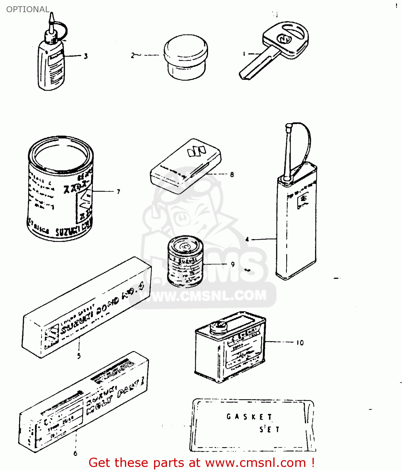 OPTIONAL GSX1100 1981 (X) GENERAL EXPORT (E01)