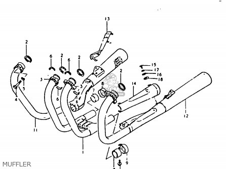 MUFFLER - GSX1100 1981 (X) GENERAL EXPORT (E01)
