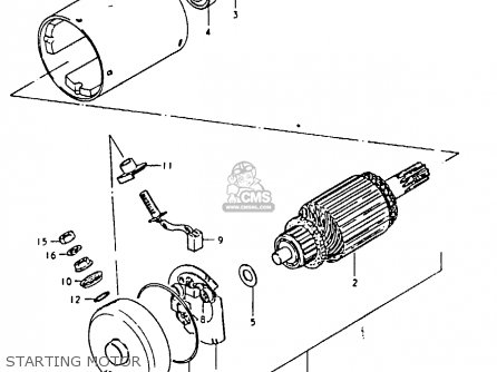 STARTING MOTOR - GSX1100 1981 (X) GENERAL EXPORT (E01)