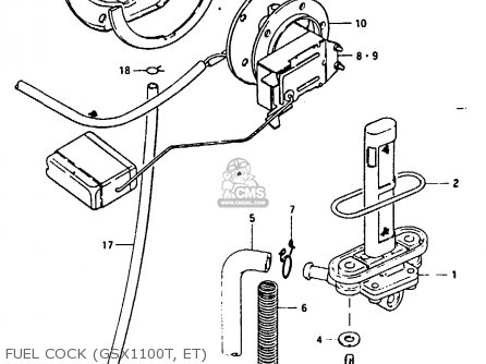 FUEL COCK (GSX1100T, ET) - GSX1100 1981 (X) GENERAL EXPORT (E01)