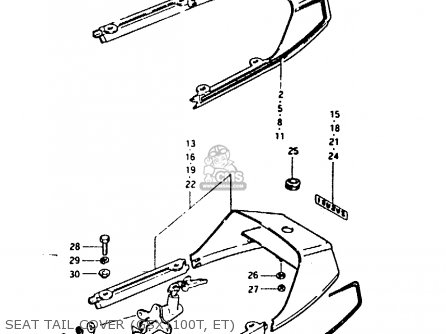 SEAT TAIL COVER (GSX1100T, ET) - GSX1100 1981 (X) GENERAL EXPORT (E01)