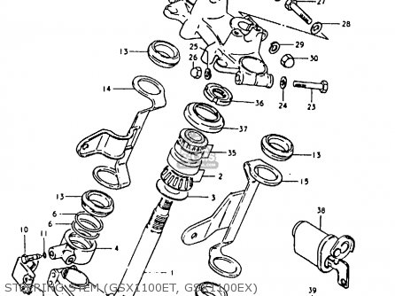 STEERING STEM (GSX1100ET, GSX1100EX) - GSX1100 1981 (X) GENERAL EXPORT (E01)