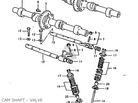 CAM SHAFT - VALVE - GSX1100 1981 (X) GENERAL EXPORT (E01)
