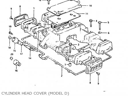 CYLINDER HEAD COVER (MODEL D) - GSX1100 1982 (Z) GENERAL EXPORT UNITED KINGDOM (E01 E02)