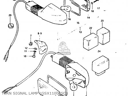 TURN SIGNAL LAMP (GSX1100ESD) - GSX1100 1982 (Z) GENERAL EXPORT UNITED KINGDOM (E01 E02)