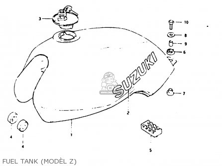 FUEL TANK (MODEL Z) - GSX1100 1982 (Z) GENERAL EXPORT UNITED KINGDOM (E01 E02)